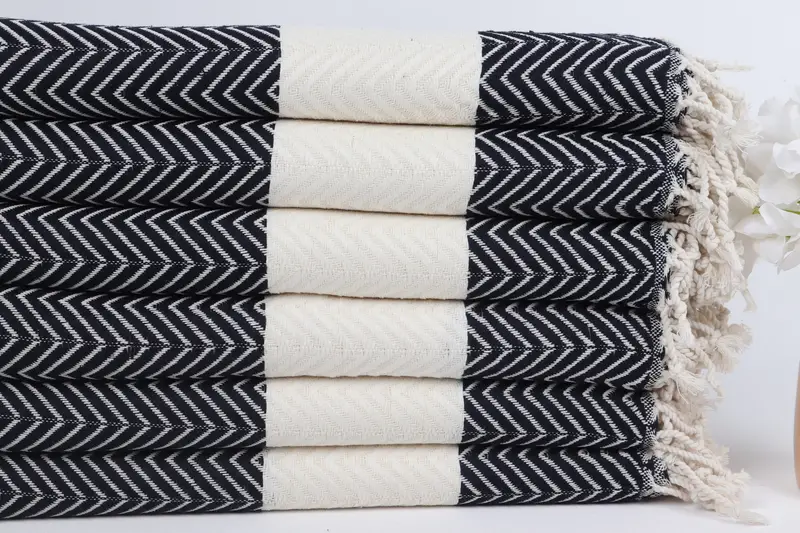 Housewarming Gift, 70x40 Cotton Zig zag Towel, Wedding Favors, Best Wedding Gift, Bachelorette Party Gifts Bridesmaids, Merry Christmas Gifts - 3