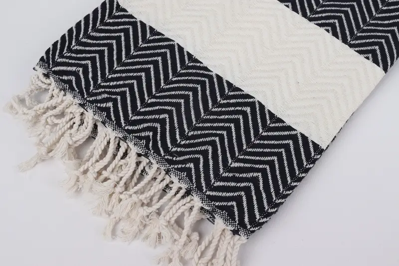 Housewarming Gift, 70x40 Cotton Zig zag Towel, Wedding Favors, Best Wedding Gift, Bachelorette Party Gifts Bridesmaids, Merry Christmas Gifts - 7