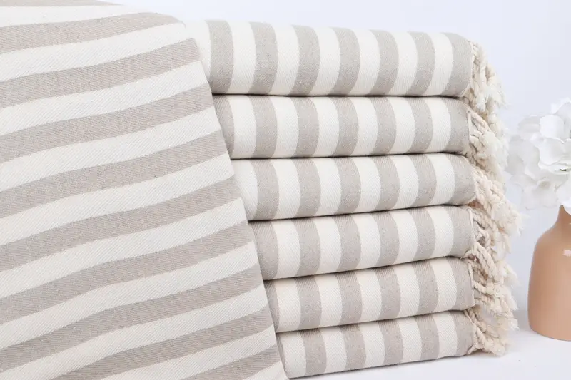 Bridesmaid Gifts, 80x36 Cotton Striped Towel, Thin and lightweight Turkish peshtemal, Gift For Coworker, Lightweight Turkish towel, Peshtemal Towel - 1