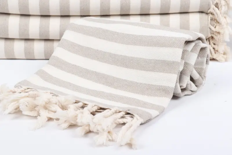 Bridesmaid Gifts, 80x36 Cotton Striped Towel, Thin and lightweight Turkish peshtemal, Gift For Coworker, Lightweight Turkish towel, Peshtemal Towel - 4