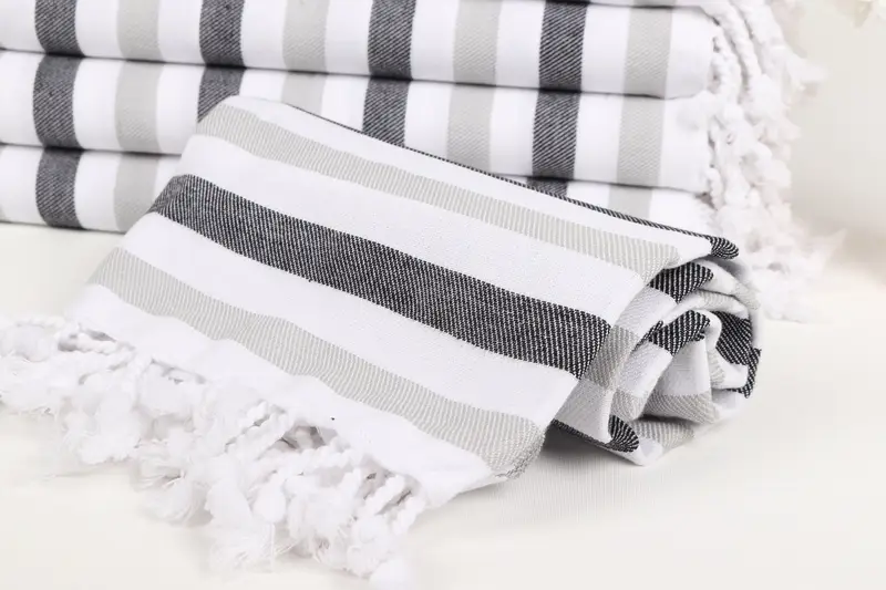 70x40 Cotton Striped Towel, Monogram Beach Towel, Personalized Gift, Turkish Towel Personalized, Welcome Wedding Gift, Monogram Turkish Towel - 4