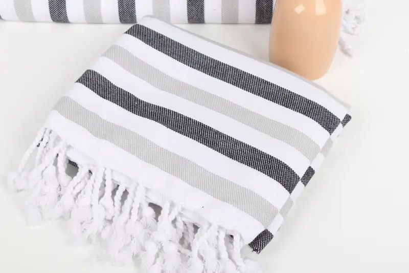 70x40 Cotton Striped Towel, Monogram Beach Towel, Personalized Gift, Turkish Towel Personalized, Welcome Wedding Gift, Monogram Turkish Towel - 5