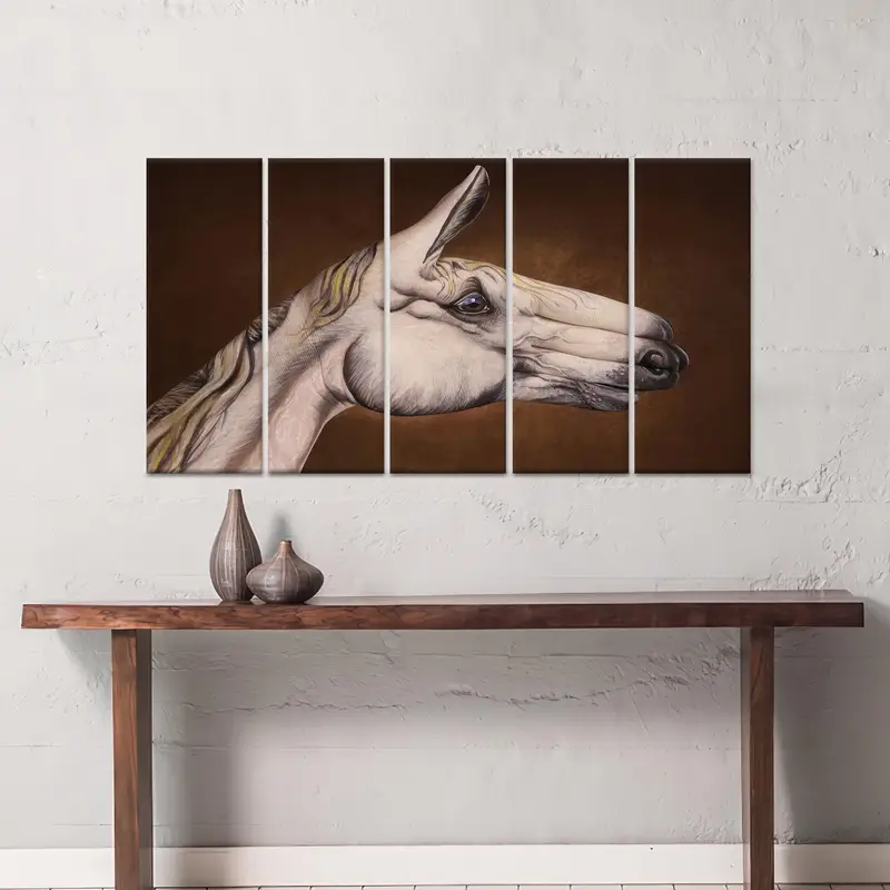Horse Canvas Art, Surreal Wall Art, Abstract Horse, Animal Canvas Decor, Animal Lover Gift, Animal Canvas Decor, Office Art Decor - 4