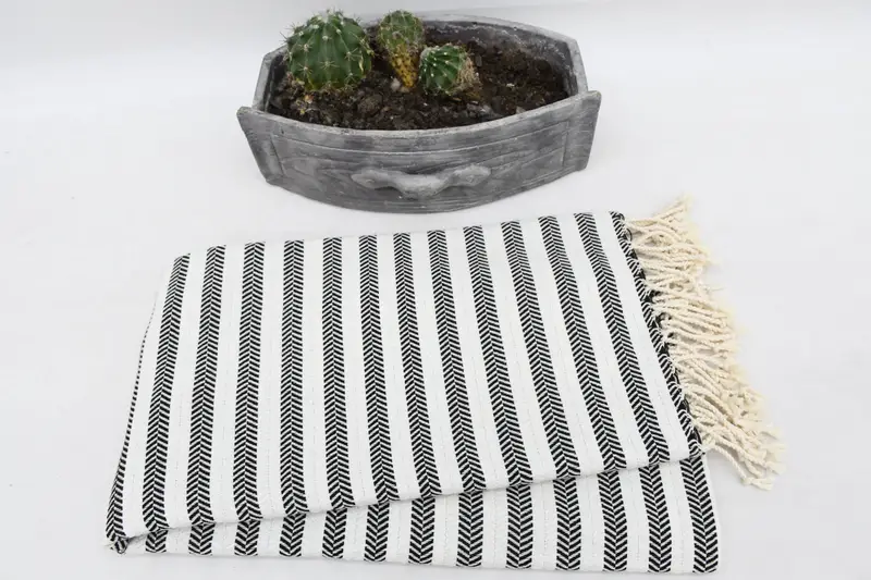 70x40 Cotton Herringbone Towel, Turkish Beach Towel Personalized, Travel Towel, Halloween Gifts, Bachelorette Party Gift, Hammam towel, Wedding Gift - 6