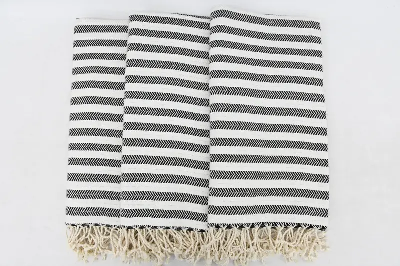 70x40 Cotton Herringbone Towel, Turkish Beach Towel Personalized, Travel Towel, Halloween Gifts, Bachelorette Party Gift, Hammam towel, Wedding Gift - 3