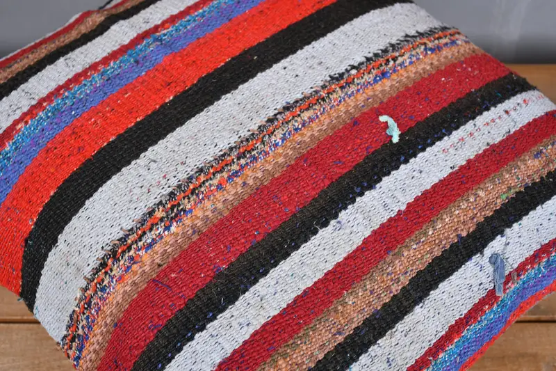 Turkish Kilim Pillow, Ikat Cushion Case, Outdoor Patio Pillow, 20x20 White Cushion Cover, Boho Pillow Sham Cover, Pillow, Home Decor Pillow - 4