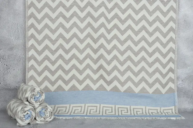 Valentines Day Gift Idea, Custom Beach Towel, Beach Towel Gift, Best Friend Gift, Eco-friendly Turkish peshtemal towel, 70x36 Cotton Geometric Towel - 1