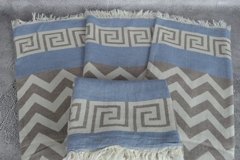 Valentines Day Gift Idea, Custom Beach Towel, Beach Towel Gift, Best Friend Gift, Eco-friendly Turkish peshtemal towel, 70x36 Cotton Geometric Towel - 5