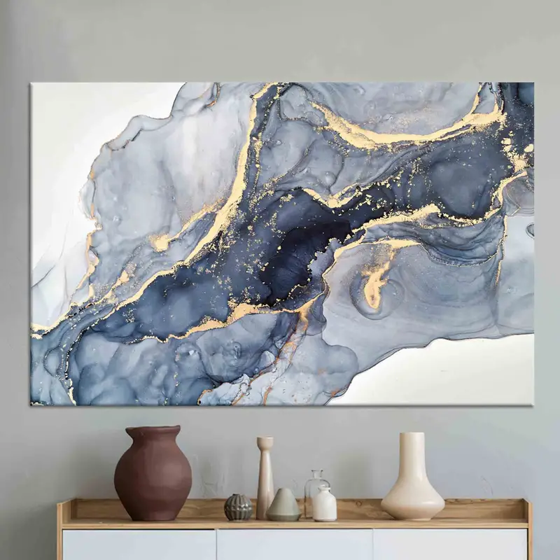 エレガントでモダンな大理石プリントキャンバス - 芸術的な家の装飾