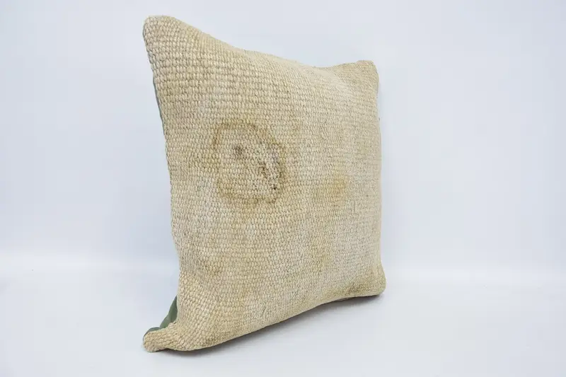 Antique Pillows, Pillow for Sofa, Outdoor Patio Pillow Sham, Kilim Pillow, 18x18 Beige Pillow Case, Cushion Case, Ikat Pillow - 3