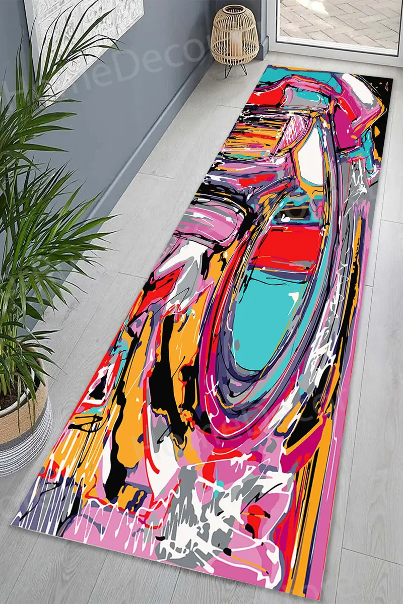 Abstrakter Graffiti-bedruckter Teppich: Moderne Straßenkunst für Ihren Raum