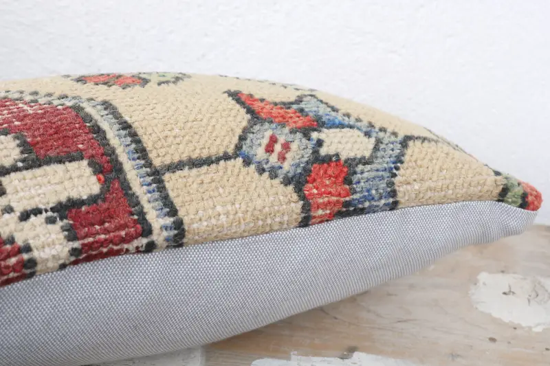 8x16 Beige Cushion, Pillow Cover, Pillow for Sofa, Vintage Kilim Throw Pillow, Custom Pillow Case, Boho Throw Pillow Sham, Vintage Pillow - 6