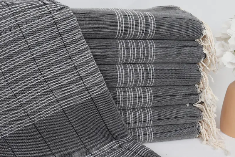Custom Towel, Bachelor Bachelorette Party Favors, Memorial Gift, Bridesmaid Towel, Peshtemal Towel, Spa Gift Towel, 70x40 Cotton Striped Towel - 1