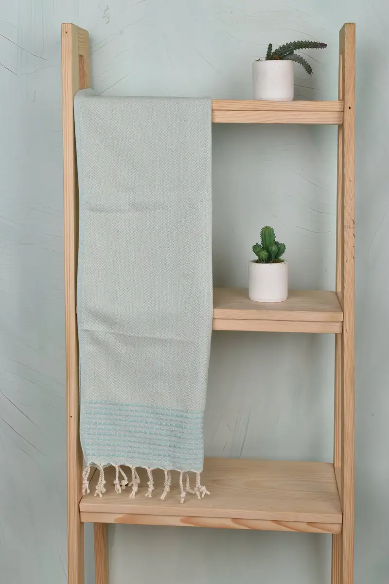Personalized Kitchen Towel, Family Gift, Handmade Gift, 40x20 Cotton Striped Towel, Turkish Tea Towel, Small Bath Towels, Wedding Gift Kitchen Towel - 8