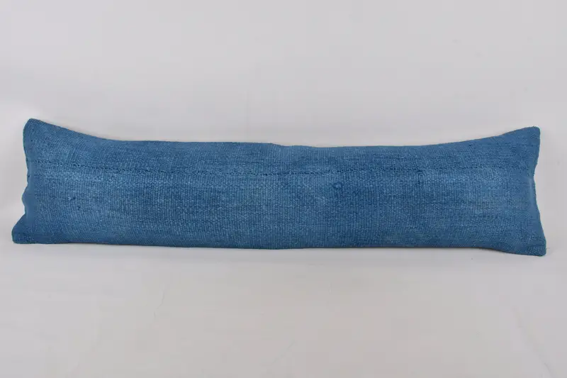 Home Decor Pillow, Kilim Cushion Sham, 12x48 Blue Pillow Cover, Authentic Cushion Case, Cushion, Pillow for Couch, Yoga Cushion Case - 1
