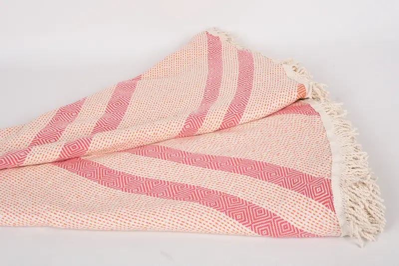 64x64 Cotton Round Diamond Towel, Home Decor Gifts, Custom Towel, Lightweight Turkish towel for beach, Personalized Gift For Her, Cotton towel - 2