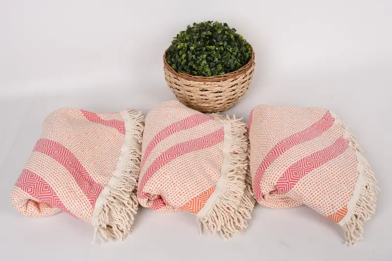 64x64 Cotton Round Diamond Towel, Home Decor Gifts, Custom Towel, Lightweight Turkish towel for beach, Personalized Gift For Her, Cotton towel - 6