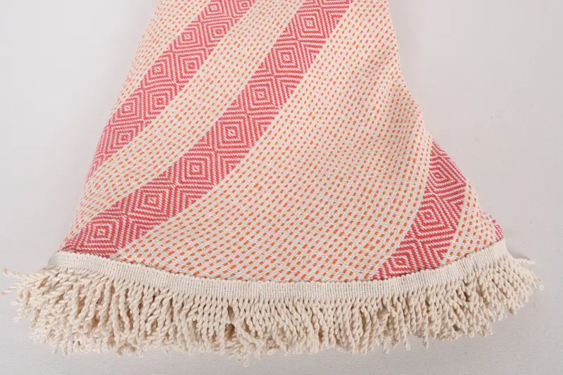 64x64 Cotton Round Diamond Towel, Home Decor Gifts, Custom Towel, Lightweight Turkish towel for beach, Personalized Gift For Her, Cotton towel - 1