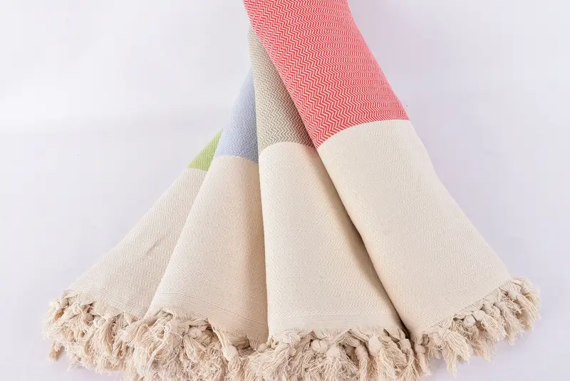 88x76 Cotton Chevron Towel, Turkish Bedspread, Gift For Best Friend, Personalized Blanket, Turkish Blanket, Throw Blanket, Organic Beach Blanket - 4