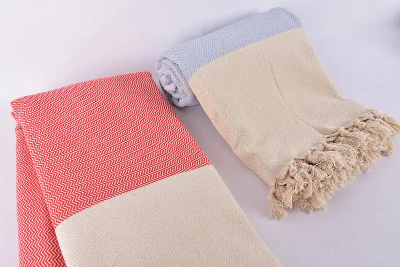 88x76 Cotton Chevron Towel, Turkish Bedspread, Gift For Best Friend, Personalized Blanket, Turkish Blanket, Throw Blanket, Organic Beach Blanket - 7
