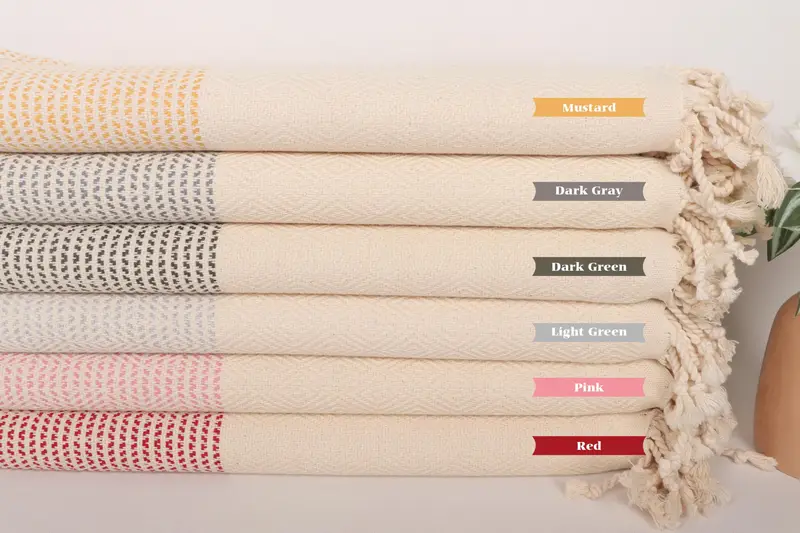 Personalized Towel, Personalized Wedding Gift, Eco-friendly Turkish peshtemal towel, Bath towel, Engagement Gift, 70x40 Cotton Diamond Towel - 2