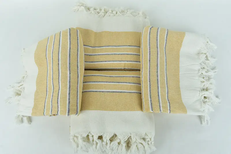 Spa Towel, Organic Turkish towel, Bath towel, Bridal Party Gifts, Gifts For Him, Extra large Turkish bath towel, 68x40 Cotton Striped Terry Towel - 6