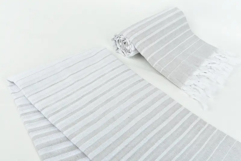 Luxury Turkish Bath Towel, Absorbent towel, Bridesmaid Gift, Best Friend Gift, Handwoven Turkish Towel, 70x40 Cotton Striped Towel, Gift For Bride - 7