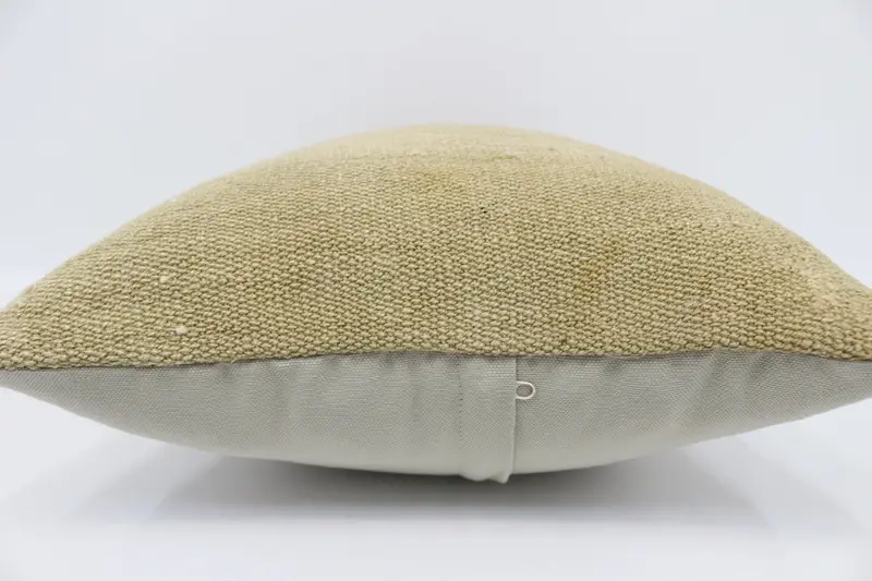 Pillow, Boho Chic Cushion, One Of A Kind Cushion, Boho Pillow, 16x24 Beige Pillow Case, Antique Pillows, Office Chair Pillow Sham, Home Decor Pillow - 5
