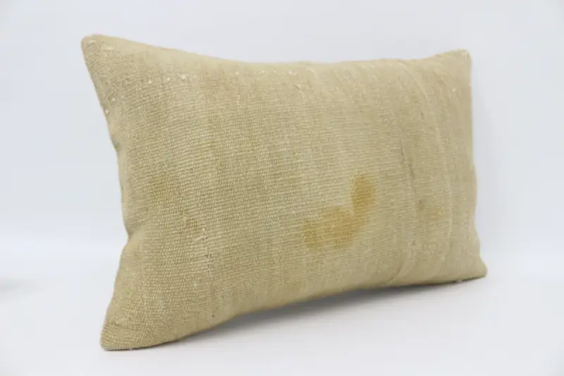 Pillow, Boho Chic Cushion, One Of A Kind Cushion, Boho Pillow, 16x24 Beige Pillow Case, Antique Pillows, Office Chair Pillow Sham, Home Decor Pillow - 3