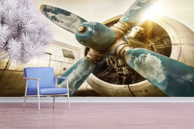 Modern Printed Wallpaper: Elevate Your Man Cave or Office