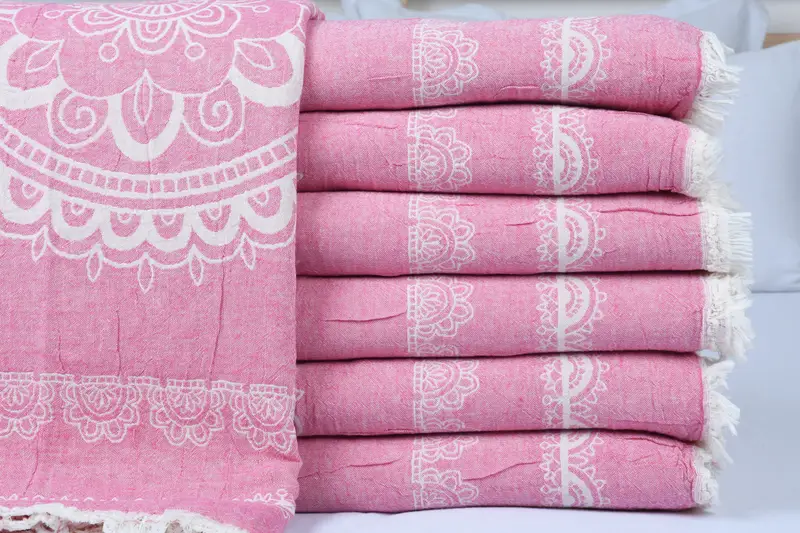 Woven Blanket, 88x80 Cotton Kilim Design Towel, Bridesmaid Gifts, Custom Blanket, Valentine Day Gift For Her, Personalized Gift For Her - 1