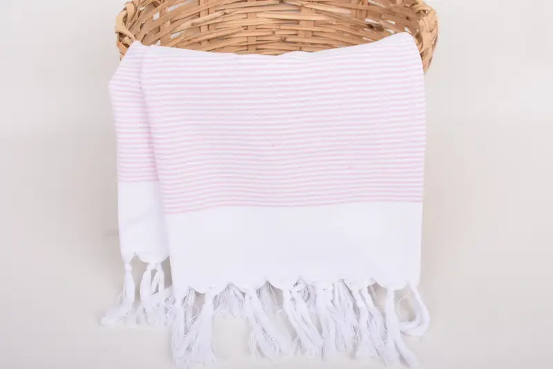 Turkish Towel Hand Towel, Turkish Tea Towel, Bachelorette Party Gifts, 40x18 Cotton Striped Towel, Beach Wedding Favor, Spa Towel, Bathroom Towels - 5