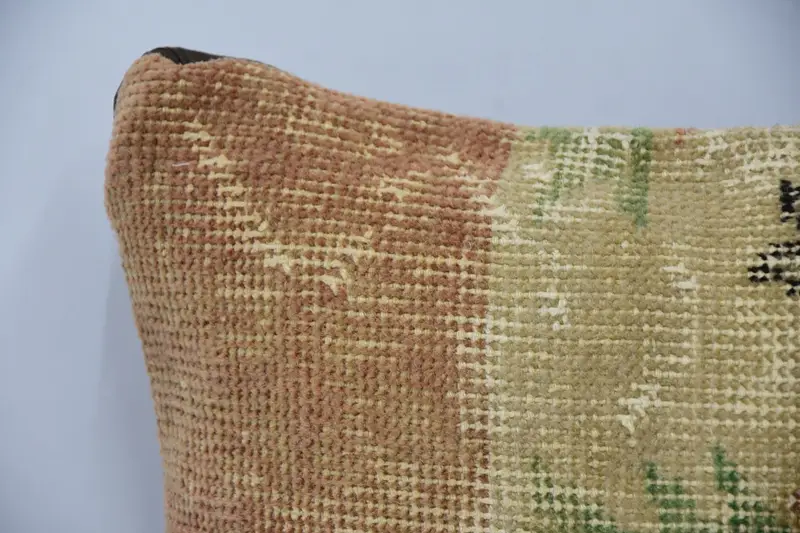 16x16 Beige Pillow Sham, Luxury Cushion, Pillow Sham, Floor Pillow Cover, Vintage Pillow, Boho Pillow, Handmade Kilim Cushion, Bright Pillow Case - 2