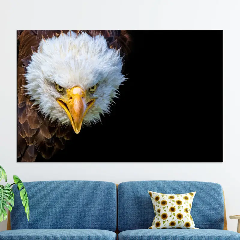 Trendy Eagle Canvas Print: Elevate Your Man Cave Decor