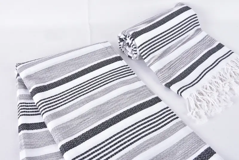 Custom monogram Turkish beach towel USA, Bachelor Gifts, Turkish hand towel, Turkish beach towel, 70x40 Cotton Striped Towel, Bridal Shower Favor - 7