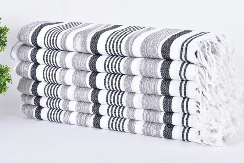 Custom monogram Turkish beach towel USA, Bachelor Gifts, Turkish hand towel, Turkish beach towel, 70x40 Cotton Striped Towel, Bridal Shower Favor - 3