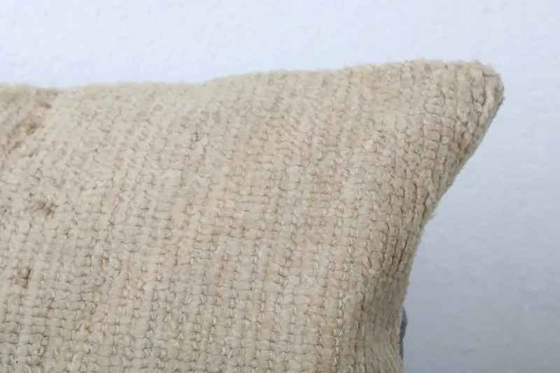 Ethnical Kilim Rug Pillow, Turkish Pillow, Handmade Throw Cushion Case, Bed Cushion Case, Home Decor Pillow, 12x24 Beige Pillow Sham, Pillow Cover - 5
