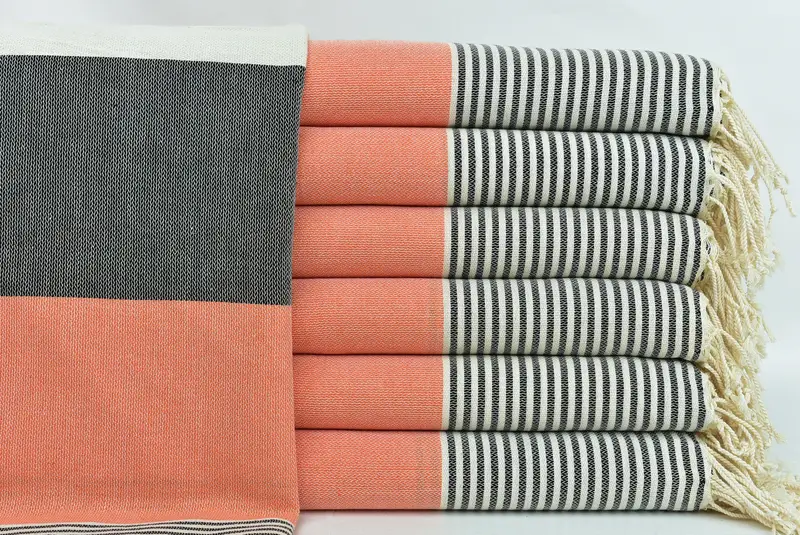 Handwoven Turkish Towel, Wedding Gifts Towel, Boyfriend Christmas Gift, Bridesmaid Gifts, Lightweight Turkish towel, 68x40 Cotton Striped Towel - 1