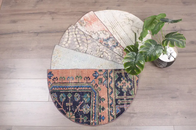 Handgewebter 18x30 Zoll großer Kelimteppich, perfekte Fußmatte für den Innen- und Außenbereich