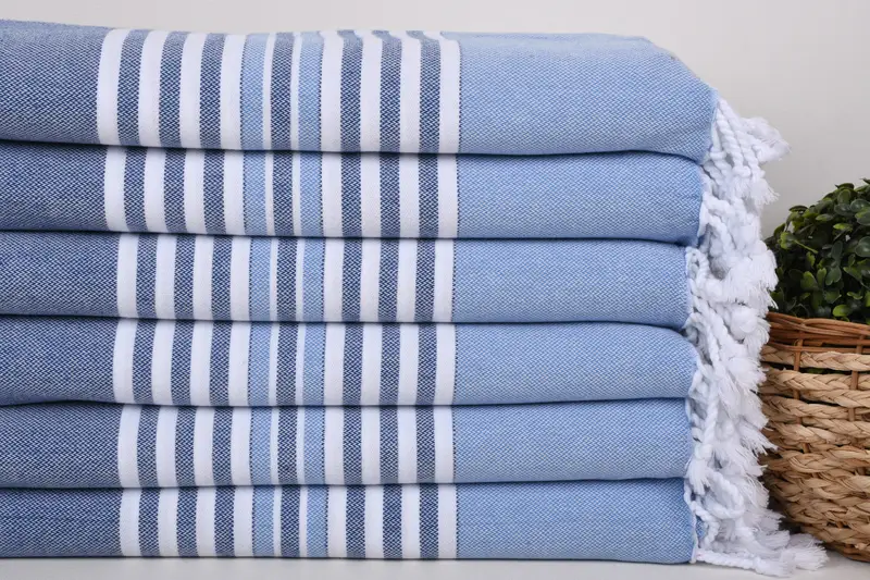 Large Turkish Towel, 68x40 Cotton Striped Towel, Wedding Gift Ideas, Custom Beach Towel, Personalized Gift, Quick-drying cotton Turkish beach towel - 2