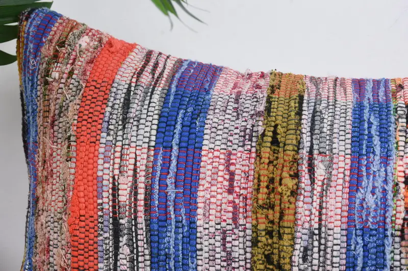Cushion Case, Vintage Pillow, Gift Pillow, Home Decor Pillow, Kilim Rug Pillow Sham, 12x24 Blue Pillow Sham, Boho Throw Pillow Sham - 2