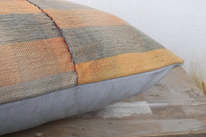 12x24 Yellow Pillow Sham, Ethnical Kilim Rug Pillow, Handmade Cushion Case, Kilim Pillow, Vintage Pillow, Bohemian Cushion Cushion, Pillow Case - 6