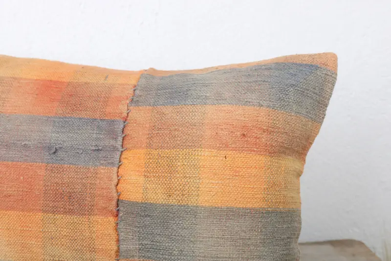 12x24 Yellow Pillow Sham, Ethnical Kilim Rug Pillow, Handmade Cushion Case, Kilim Pillow, Vintage Pillow, Bohemian Cushion Cushion, Pillow Case - 5