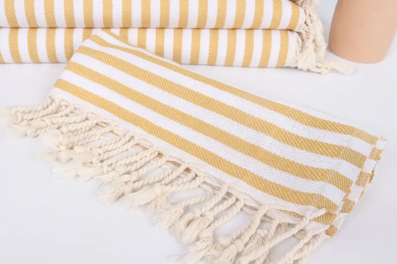 Toalla a rayas de algodón de 40x18, monograma de toalla turca, favores de boda, paño de cocina personalizado, regalo de Navidad de novio, poca de cocina turca - 4