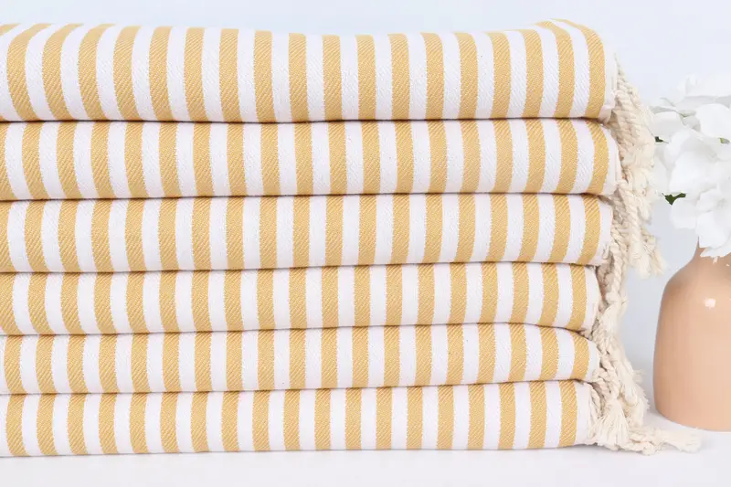 Toalla a rayas de algodón de 40x18, monograma de toalla turca, favores de boda, paño de cocina personalizado, regalo de Navidad de novio, poca de cocina turca - 3