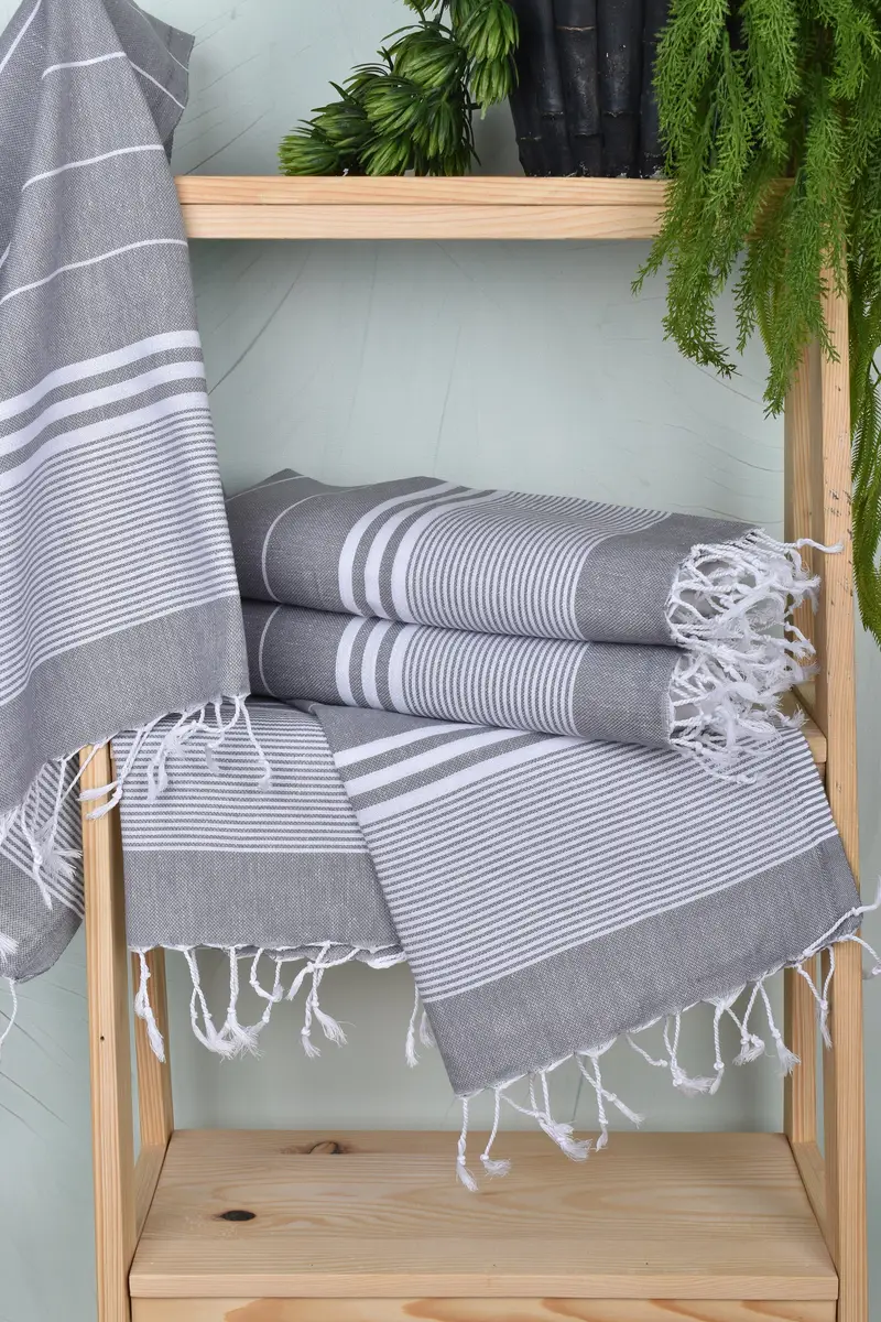 Custom Turkish Towel, 40x24 Cotton Striped Towel, Monogram Kitchen Towel, Bridal Shower Gifts, Wedding Gift, Custom Hand Towel, Beach Wedding Favor - 6