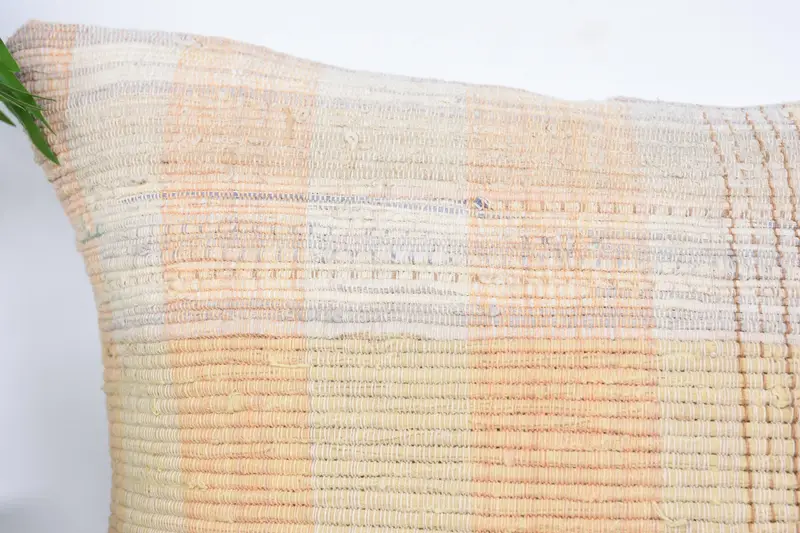 Cushion Case, Morroccon Kilim Cushion Pillow Case, Kilim Pillow Cover, Throw Kilim Pillow, 20x20 Beige Pillow Case, Kilim Pillow - 2