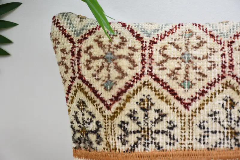 Boho Pillow, Pillow Cover, Custom Pillow Sham, Kilim Pillow, 14x14 Brown Pillow Sham, Hippie Throw Cushion Cover, Boho Pillow Sham Cover - 2
