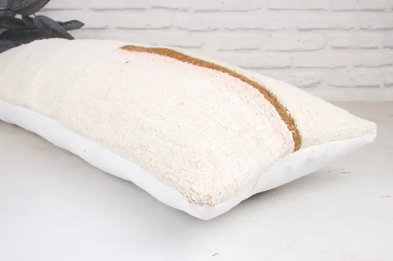 Pillow for Sofa, 12x36 White Pillow Case, Interior Designer Pillow, Vintage Pillow, Comfy Throw Cushion, Pillow, Ottoman Pillow Sham - 6