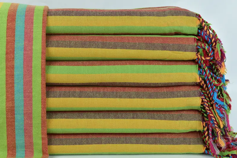 Unique Wedding Gift, Turkish Towel USA, Gift For Best Friend, Yoga Towel, Hammam towel, Absorbent Turkish towel, 70x36 Cotton Striped Towel - 1